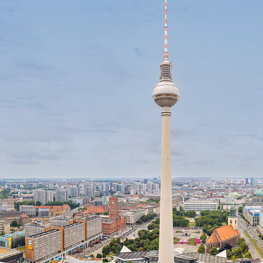 Thumbnail of this stunning panoramic view captures the heart of Berlin, with the iconic Fernsehturm (TV Tower) rising proudly against the city skyline.