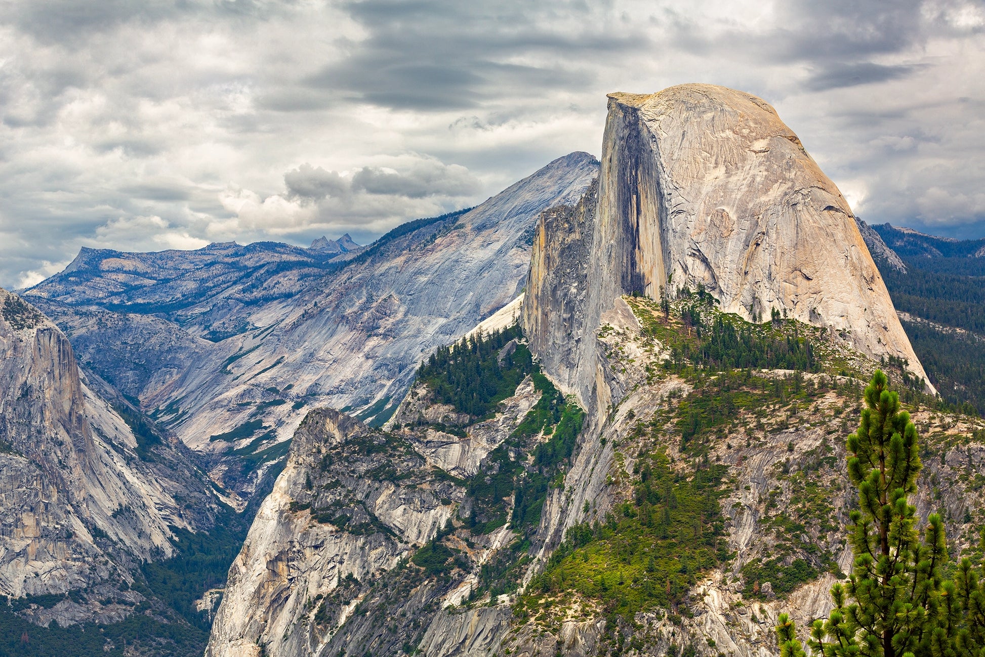 The awe-inspiring grandeur of Half Dome, one of Yosemite National Park's most iconic landmarks. Actual format of the artwork.