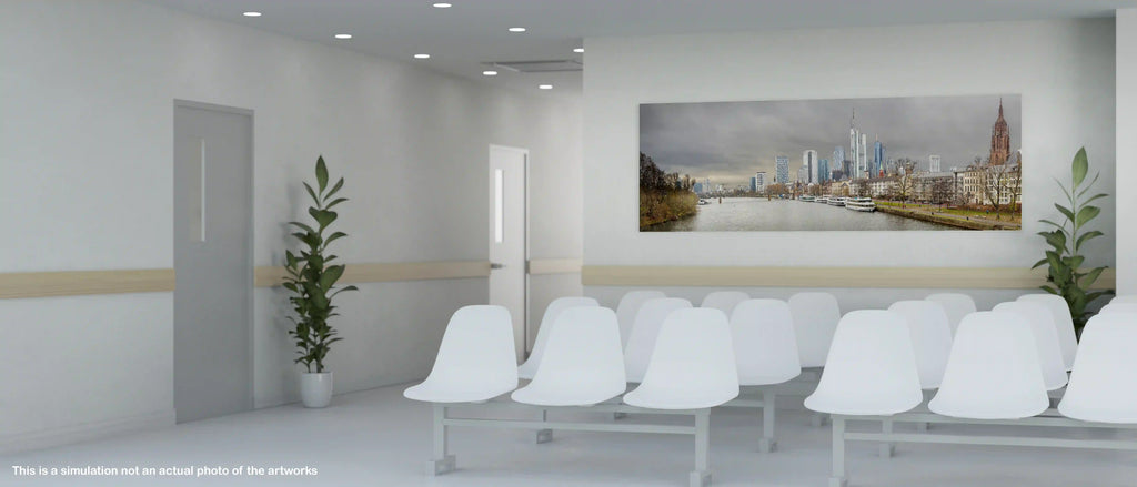 Modern, city, Frankfurt, AmMain, river, building