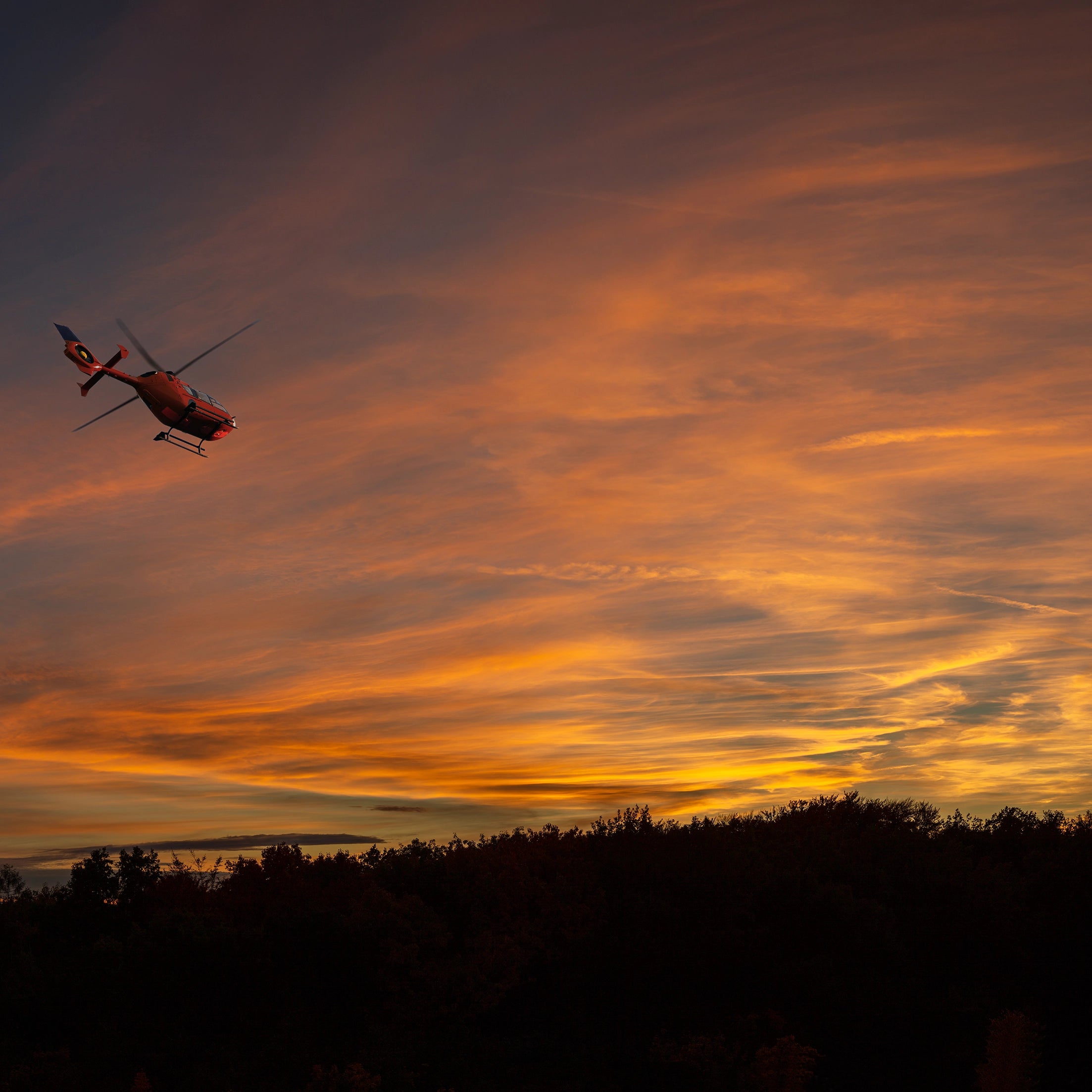 Skyward Mission: Sunset in Flight
