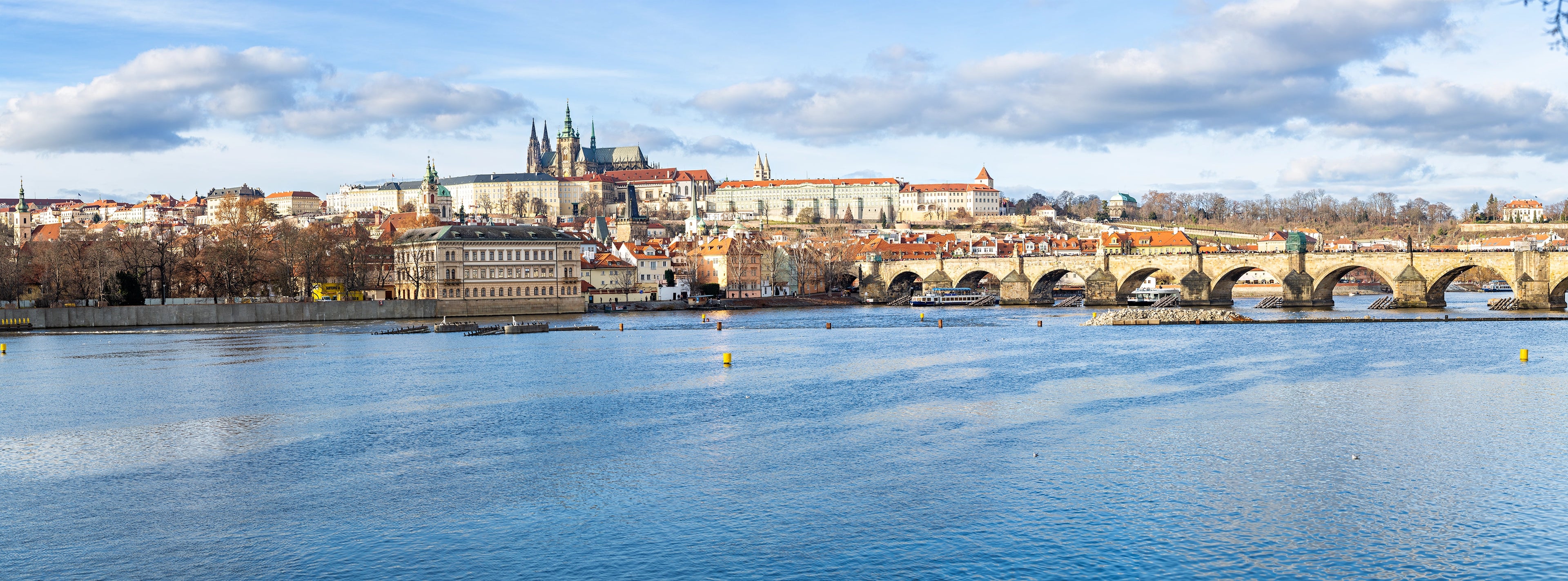 Prague, city, photo, pano, Charles, bridge, Vlava, river, urban, Czech